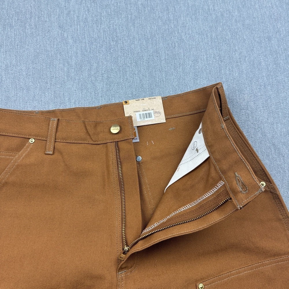 Carhartt Pants‎ Men 34x34 B01 Firm Duck Double-Front Dungaree USA Made NWT - Picture 7 of 12